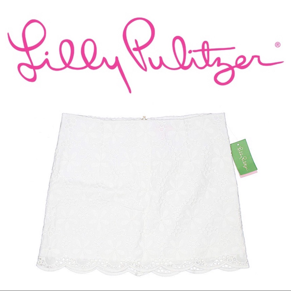 Lilly Pulitzer NWT Size 6 White Tate Skirt $118